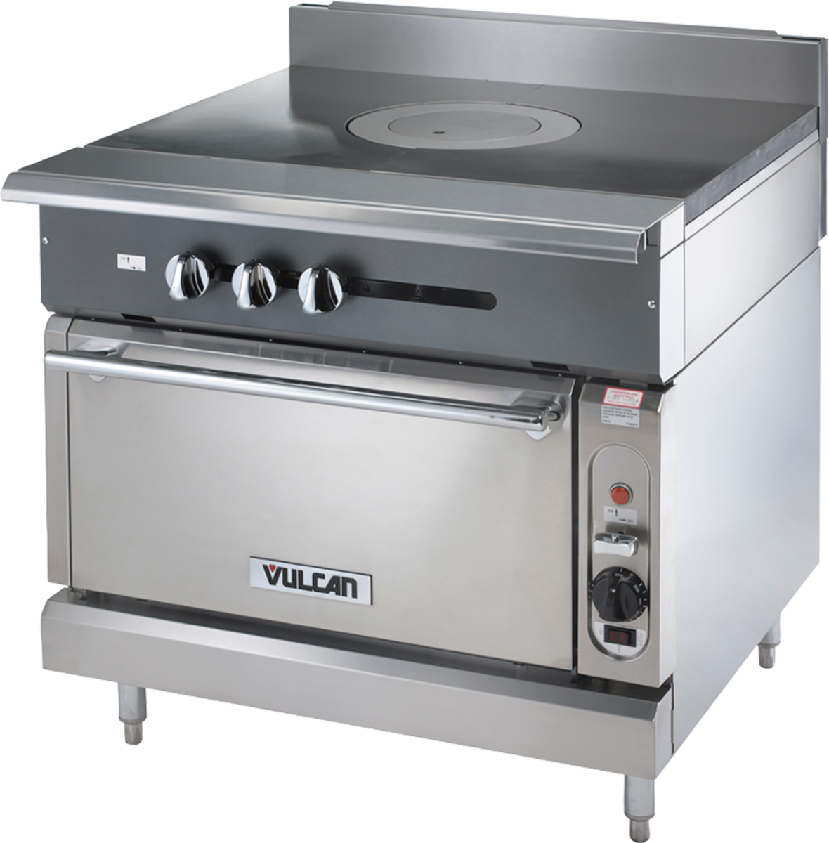 Vulcan V1FT36 V Series Heavy Duty Natural Gas Modular Range French Top 36" - 45,000 BTU