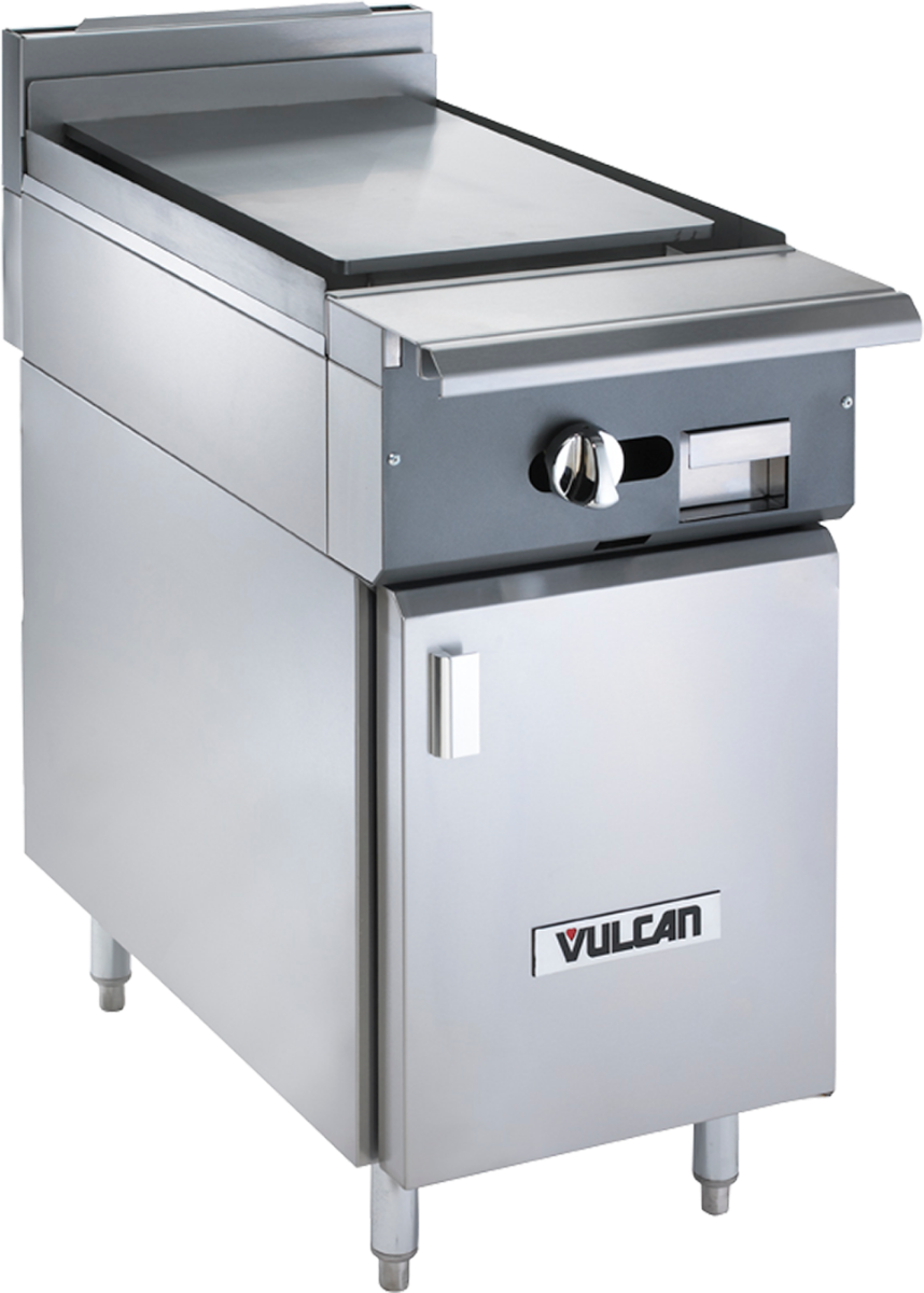 Vulcan V1P18 V Series Heavy Duty Natural Gas Modular Plancha Range 18" - 17,500 BTU