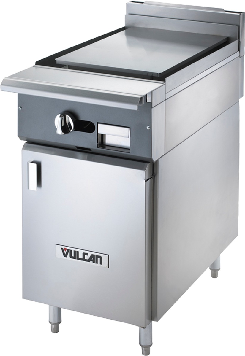 Vulcan V1P18 V Series Heavy Duty Natural Gas Modular Plancha Range 18" - 17,500 BTU