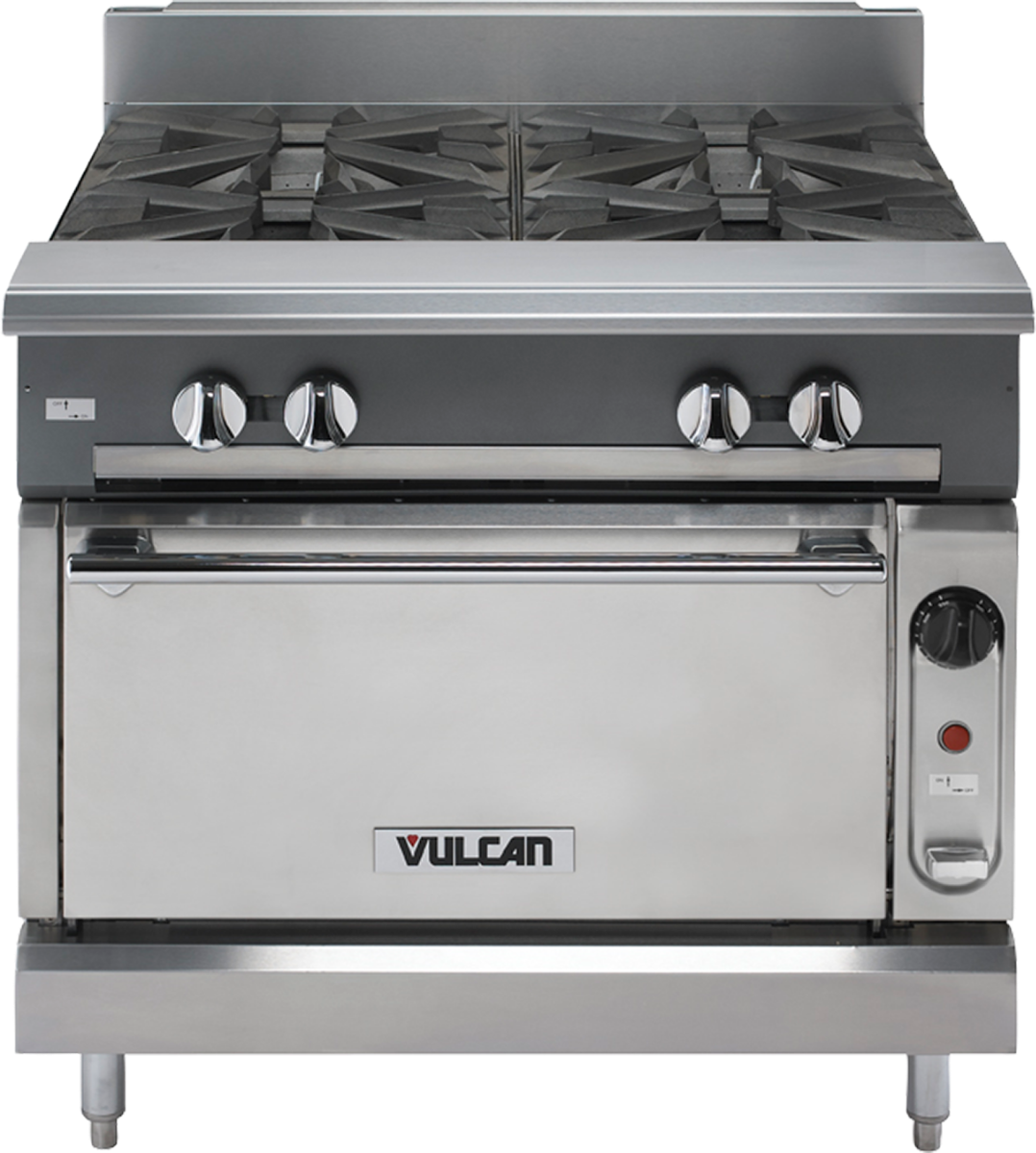Vulcan V4B36 V Series Heavy Duty Natural Gas Modular Range 4 Burner 36" - 140,000 BTU