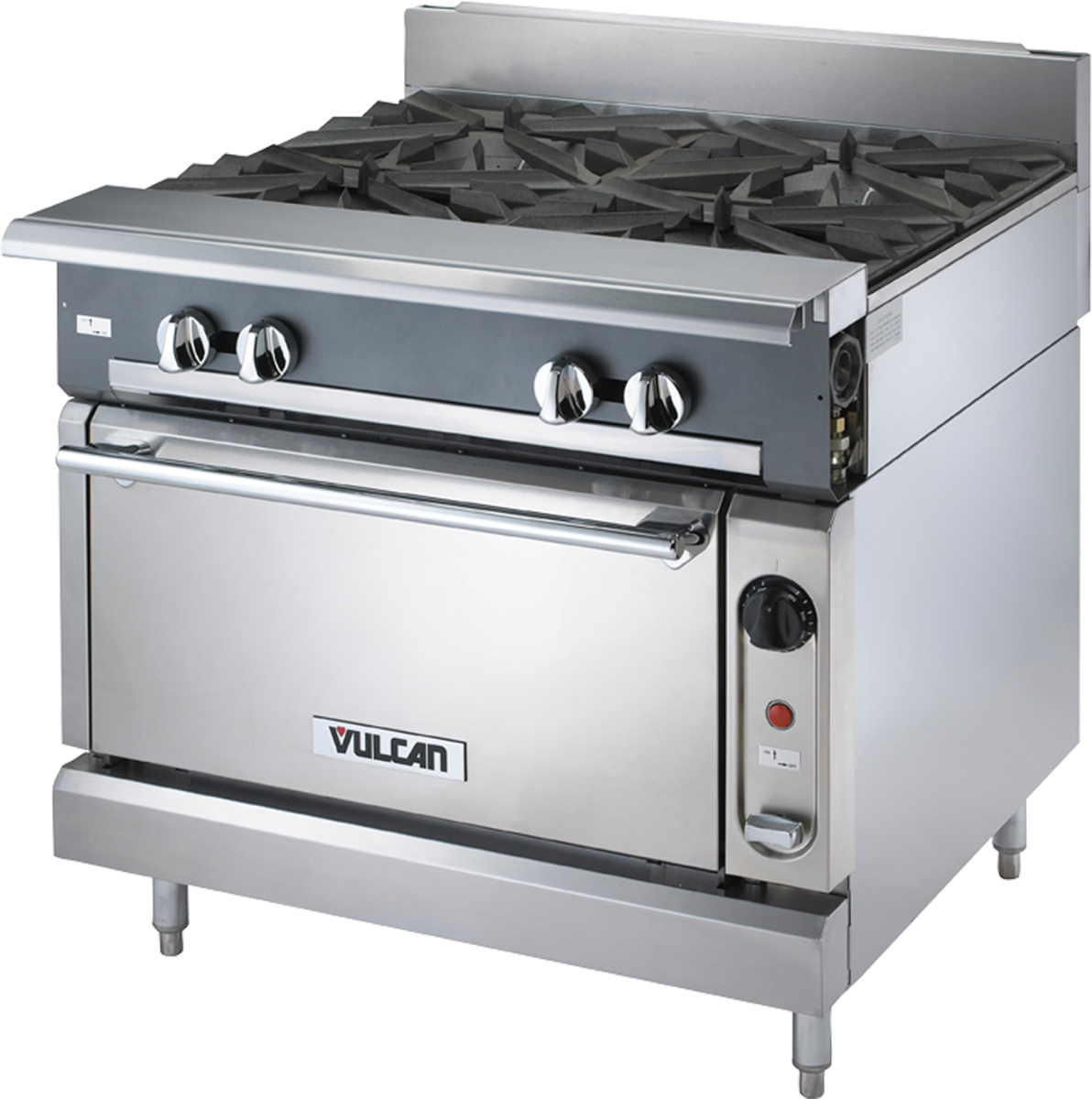 Vulcan V4B36 V Series Heavy Duty Natural Gas Modular Range 4 Burner 36" - 140,000 BTU