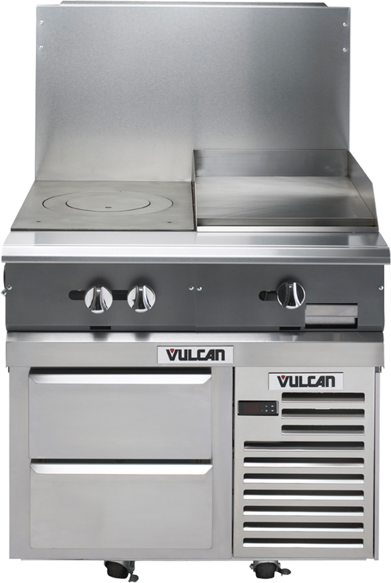 Vulcan V1FT18 V Series Heavy Duty Gas Modular Range French Top Burner 18" - 25,000 BTU