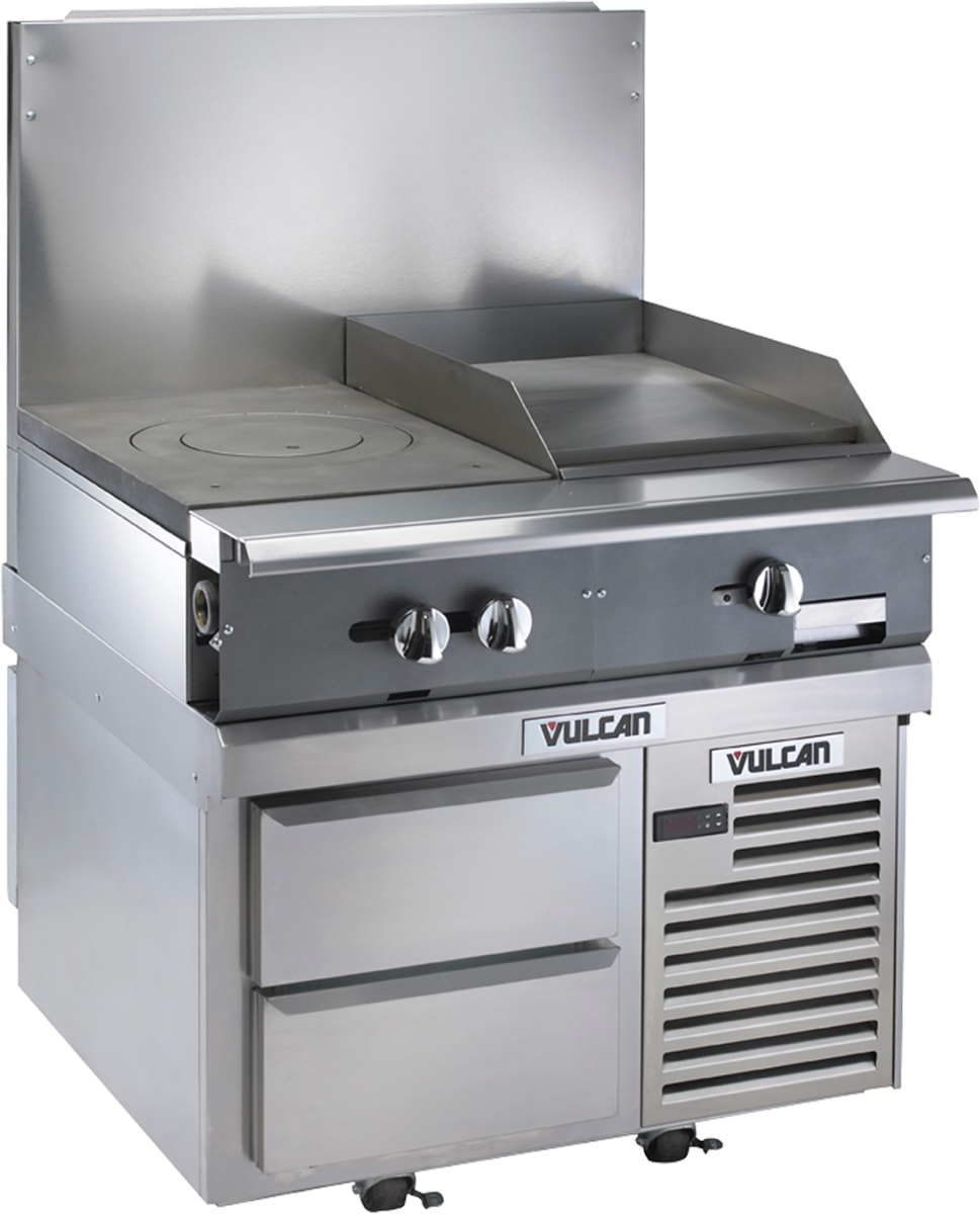 Vulcan V1FT18 V Series Heavy Duty Gas Modular Range French Top Burner 18" - 25,000 BTU