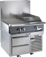 Vulcan V1FT18 V Series Heavy Duty Gas Modular Range French Top Burner 18" - 25,000 BTU