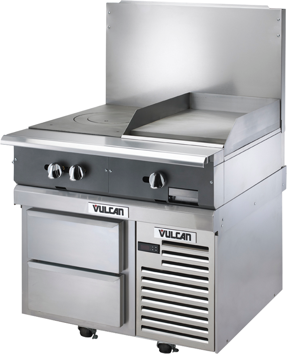 Vulcan V1FT18 V Series Heavy Duty Gas Modular Range French Top Burner 18" - 25,000 BTU