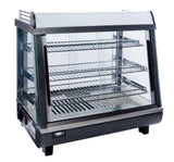 Winco HDM-26 Self Service Countertop Heated Display Merchandiser Case with (3) Shelves 26-1/2"L x 19"W x 26"H - 120v