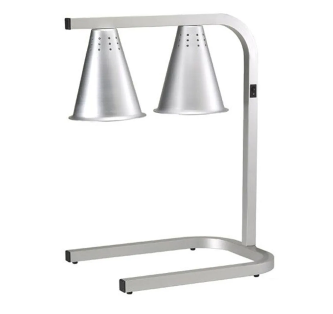 Adcraft HL-2 2 Bulb Heat Lamp w/ Adjustable Arm, Aluminum, 120v