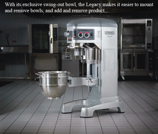 Hobart HL300-3STD Legacy Planetary Floor Mixer with Accessories 30 Qt. - 3 Fixed Speeds - 100-120v/60/1, 3/4 HP
