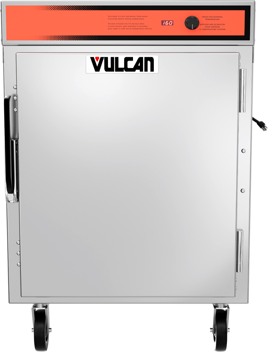 Vulcan VPT7LL Half Size Pass-Thru Heated Holding & Transport Cabinet with Lip-Loading Racks 40"H - 120v - Holds 15 Sheet Pans