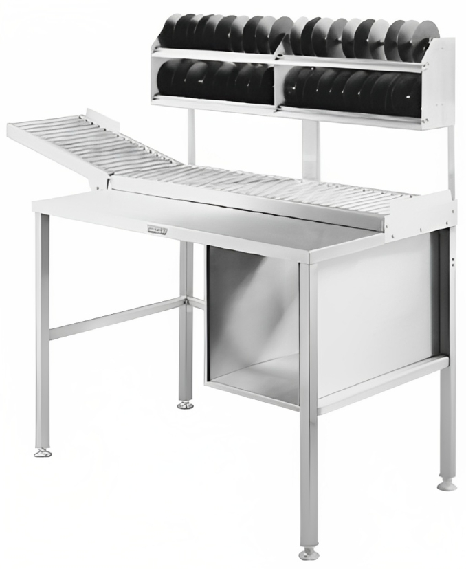 Hobart HRT5-3 Wrap Station Roller/Discharge Table 36" w/ Adjustable Conveyor 48"