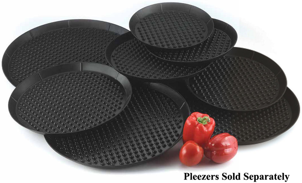 HS Inc. HS1031-CH Polypropylene Pizza Pleezer / Pizza Tray 14" - Charcoal