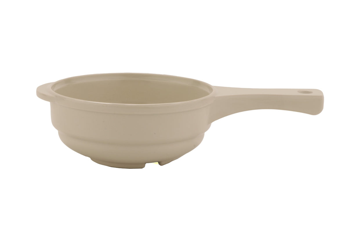 GET HSB-110-IV Melamine Soup Bowl w/ Handle Round 10 oz, Ivory