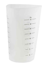 TableCraft HSMC3 3-Piece Silicone Stackable Flexible Measuring Cup Set - includes: (1) 1 cup, (1) 2 cup & (1) 4 cup - Translucent - 6 Sets/Case