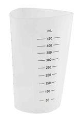 TableCraft HSMC3 3-Piece Silicone Stackable Flexible Measuring Cup Set - includes: (1) 1 cup, (1) 2 cup & (1) 4 cup - Translucent - 6 Sets/Case