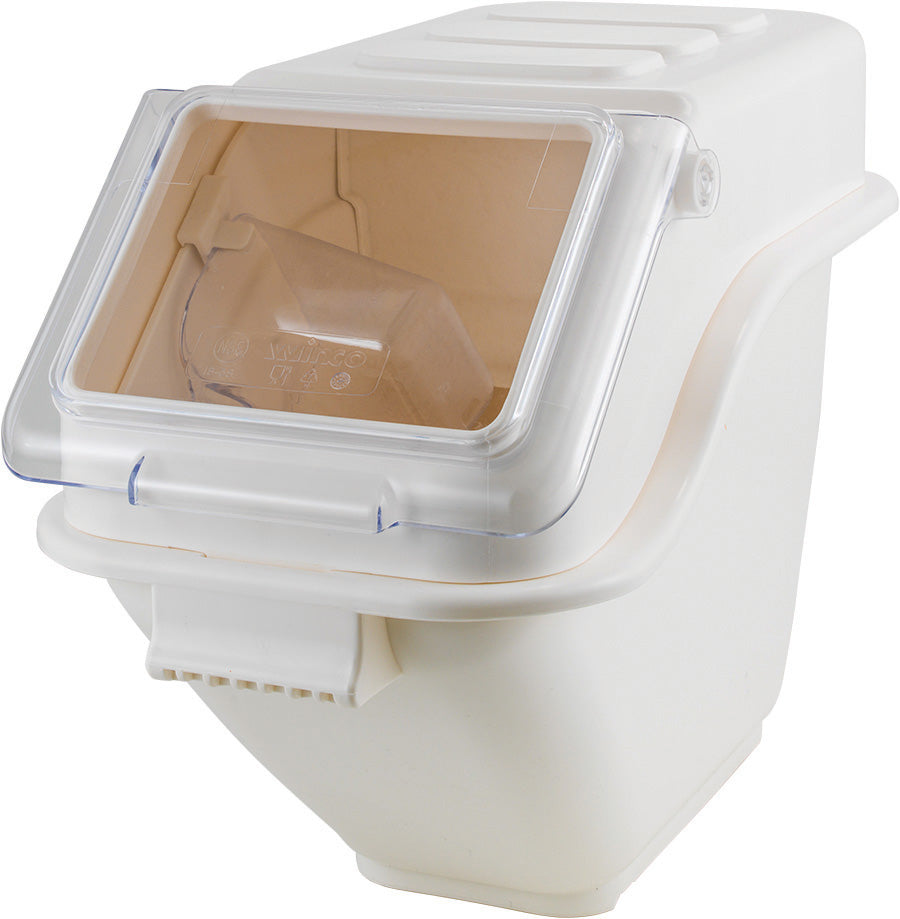Winco IB-5S Stackable Shelf Ingredient Bin with Lift and Slide Lid 5 Gal. - 80 Cup Capacity