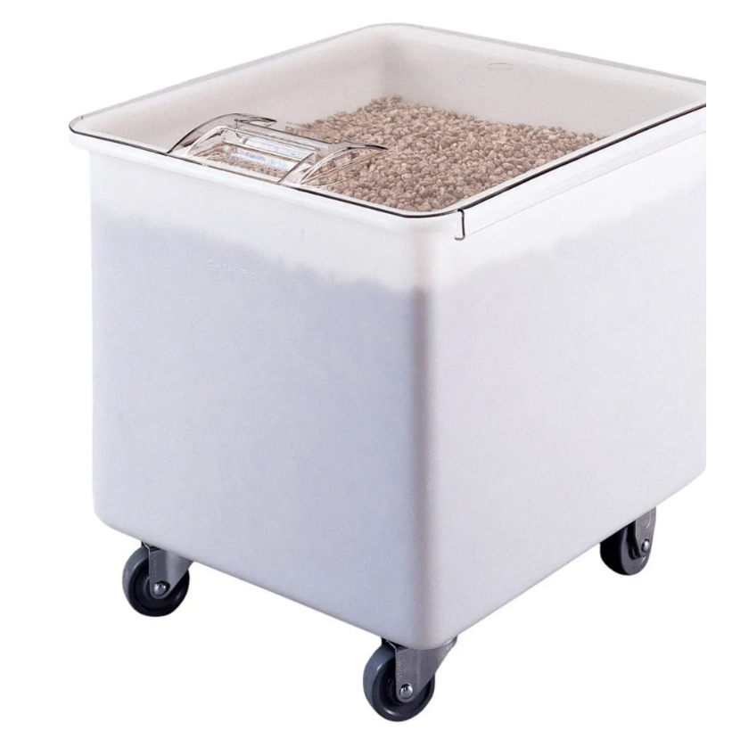 Cambro IB32148 Mobile Ingredient Bin - 32 Gallon Capacity, Clear Cover/White Base