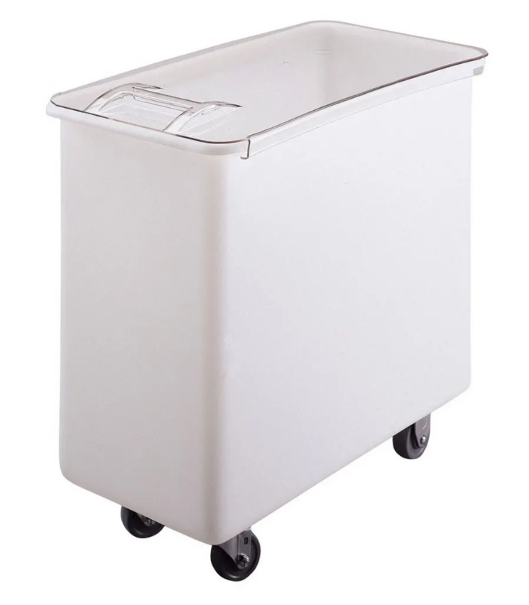 Cambro IB36148 Mobile Ingredient Bin - 34 Gallon Capacity, Clear Cover/White Base