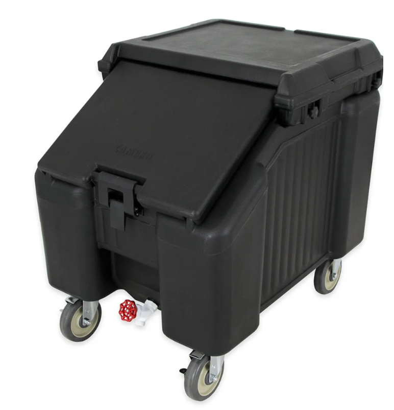 Cambro ICS100L110 100 lb Insulated Mobile Ice Caddy - Plastic, Black