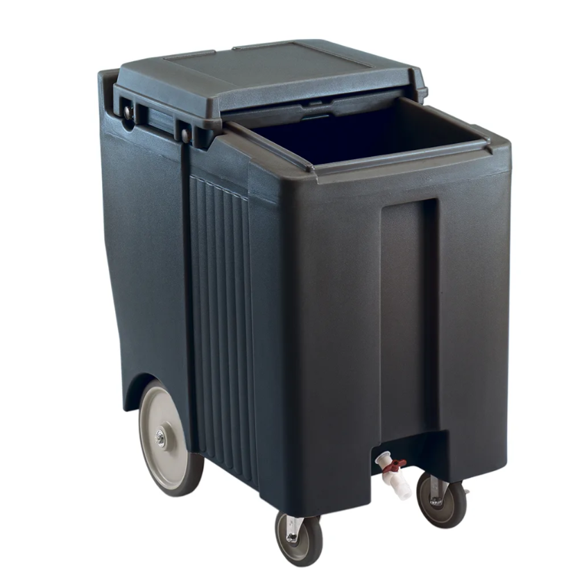Cambro ICS175TB110 175 lb Insulated Mobile Ice Caddy - Plastic, Black