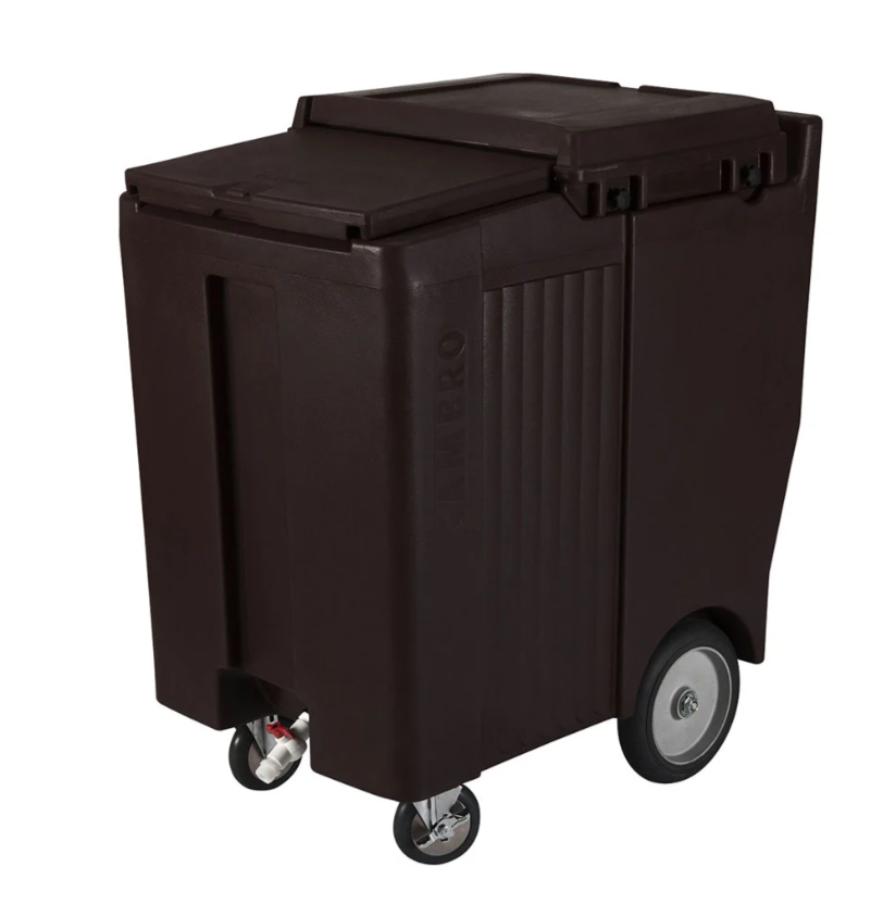 Cambro ICS200TB110 200 lb Insulated Mobile Ice Caddy - Plastic, Black
