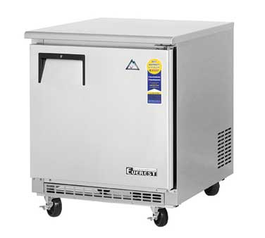 Everest Refrigeration ETBR1 1-Section 1 Solid Door Back Mount Undercounter Refrigerator 28" - 115V
