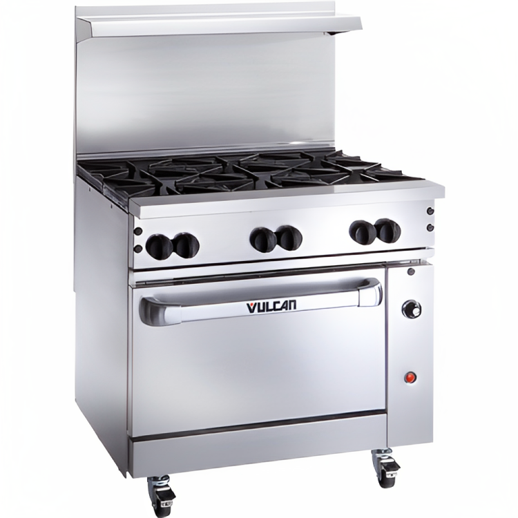Vulcan 36C-6BN Endurance Natural Gas Range w/ 6 Burners & Convection Oven 36" - 215,000 BTU