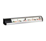 Everest Refrigeration ESC83L Countertop Refrigerated Display Case w/ Four Rear Sliding Glass Doors and Left Compressor Mount 83" - 115V