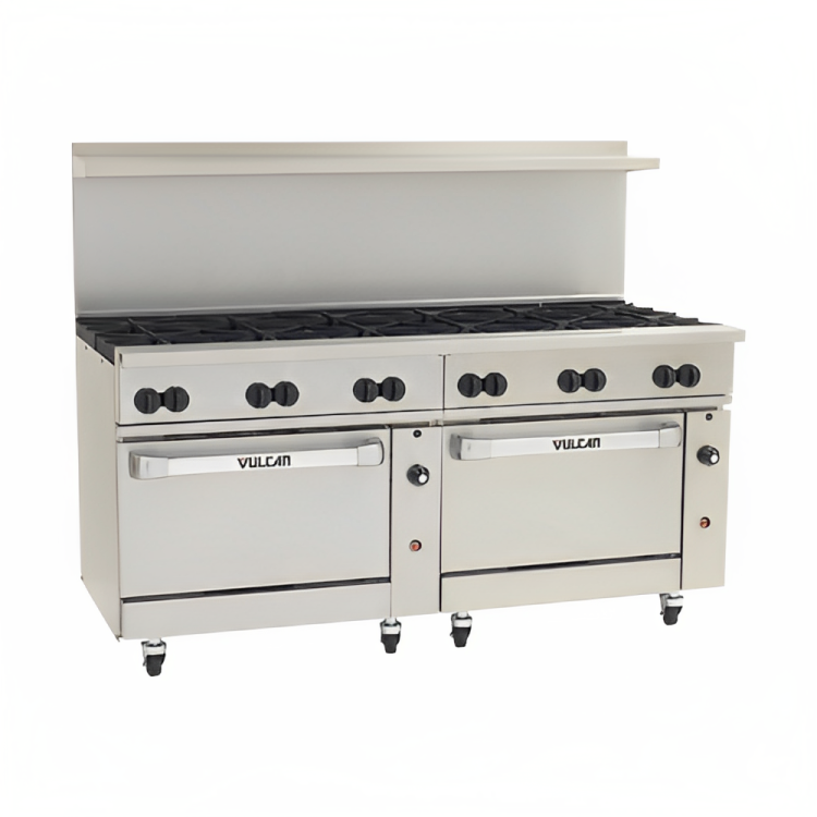 Vulcan 72CC-12B Endurance Gas Range w/ 12 Burners & 2 Convection Ovens 72" - 430,000 BTU