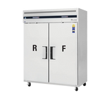 Everest Refrigeration ESWRF2 2-Section 2 Solid Wide Door Reach-In Dual Temp Refrigerator/Freezer Combo 59" -115V