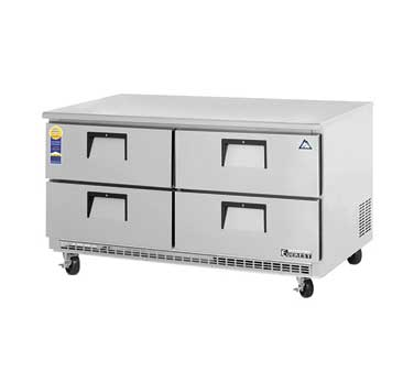 Everest Refrigeration ETBWR2-D4 2-Section 4 Drawer Back Mounted Undercounter Refrigerator 60" - 115V