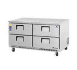 Everest Refrigeration ETBWR2-D4 2-Section 4 Drawer Back Mounted Undercounter Refrigerator 60" - 115V