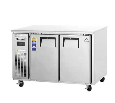 Everest Refrigeration ETR2 2-Section 2 Solid Door Side Mount Undercounter Refrigerator 48" - 115V