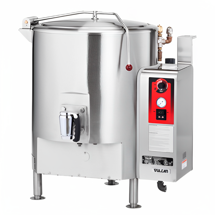 Vulcan EL80 Electric Fully Steam Jacketed Stationary Kettle 80 Gal. - 208v/3ph, 36 kW