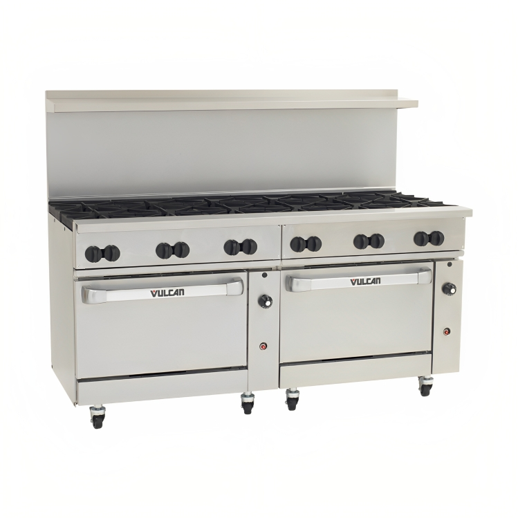 Vulcan 72SC-12B Endurance Natural Gas Range 12 Burners w/ Standard & Convection Oven 72" - 430,000 BTU