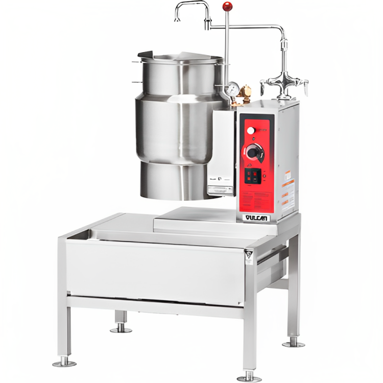 Vulcan K20ETT Countertop Electric 2/3 Steam Jacketed Tilting Kettle 20 Gal. - 208v/3ph, 12 kW