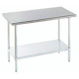 Culitek 16WT-248-E Economy 16-Gauge Stainless Steel Work Table with Adjustable Galvanized Undershelf and Legs 96" x 24"