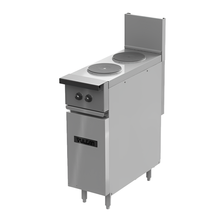 Vulcan EV24-S-2HT-208 Endurance Electric Range Two Hot Tops w/ Oven Base 24" - 15 kW