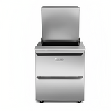 Traulsen UST7230-LR 2-Section Left/Right Hinged 2 Door Refrigerated Salad/Sandwich Prep Table with Low Profile Flat Lid 72" - Holds (30) 1/6 Size Pans - 20 cu. ft. - 115v