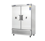 Everest Refrigeration EBRF2 2-Section 2 Solid Door Reach-In Dual Temp Refrigerator/Freezer Combo 55" - 115V