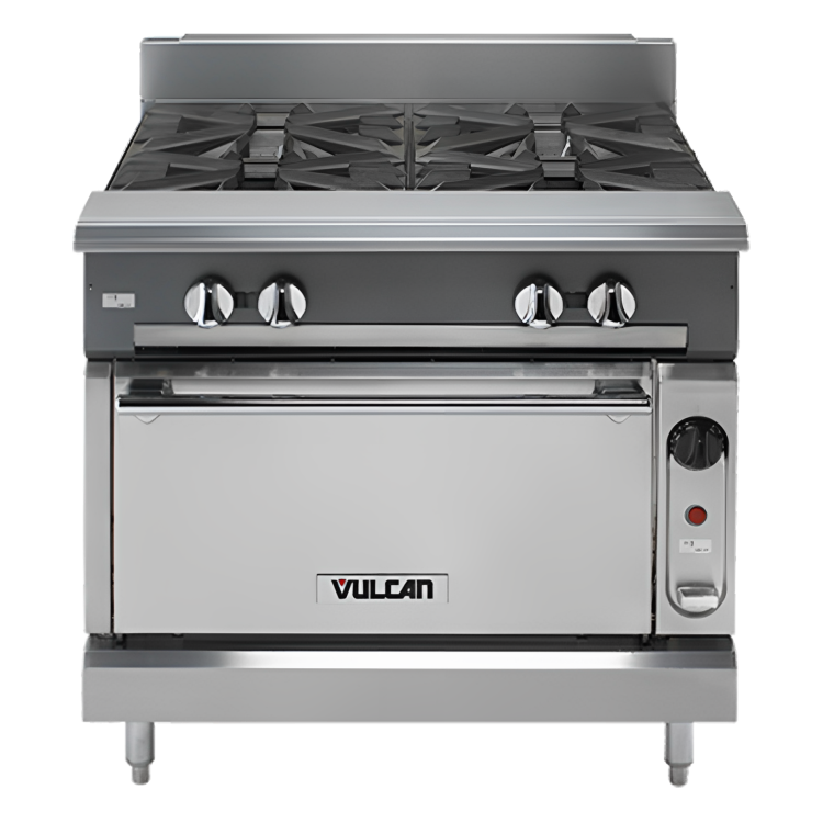 Vulcan V2BG18 V Series Heavy Duty Natural Gas Modular Range w/ 2 Burners & Right Side Griddle 36" - 100,000 BTU