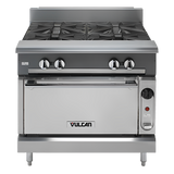 Vulcan V2BG18 V Series Heavy Duty Natural Gas Modular Range w/ 2 Burners & Right Side Griddle 36" - 100,000 BTU