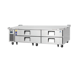 Everest Refrigeration ECB82D4 2-Section 4 Drawer Refrigerated Chef Base 82" - 115V