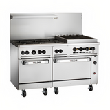 Vulcan 60SC-6B24CBP Endurance LP Range 6 Burner w/ Charbroiler, Standard, and Convection Oven 60" - 302,000 BTU