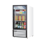 Everest Refrigeration EMGR8 Merchandiser Refrigerator White with One Glass Swing Half Door 24" - 115V