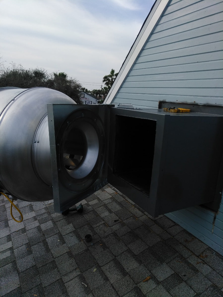 FLASH23 - Roof Curb Fan Flashing 23" X 23"(For wall mount or roof mount)  20 Gauge Galvanized Steel