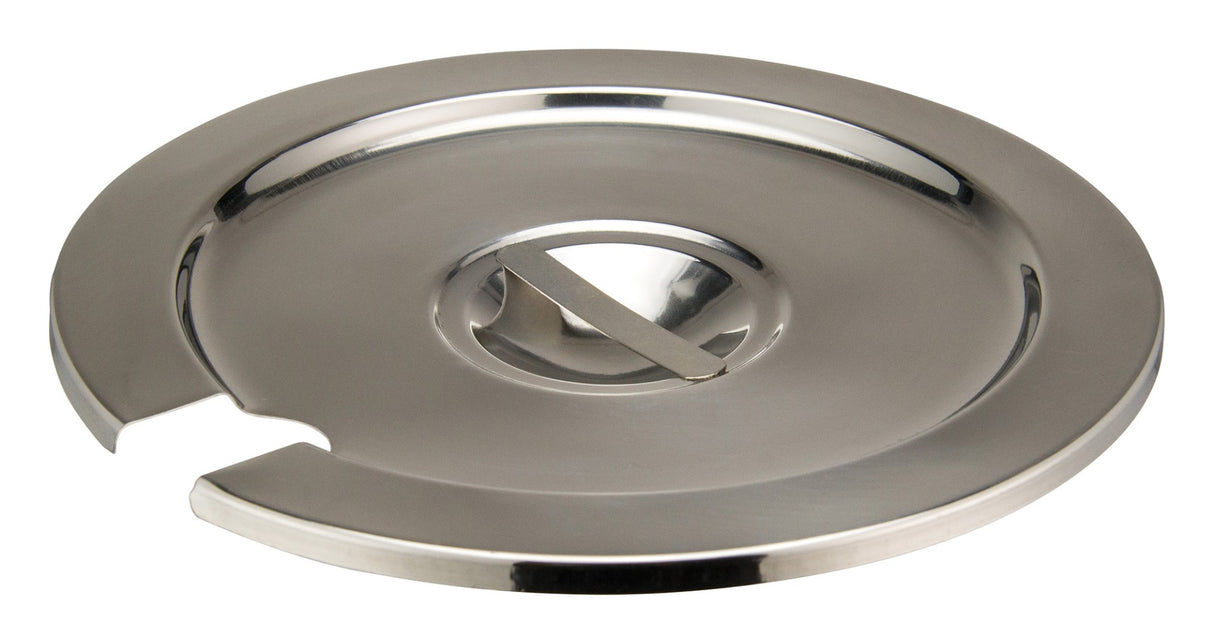 Winco INSC-7M Mirror Finish Stainless Steel Vegetable Inset Cover with Notch for 7 qt.