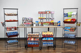 GET IR-2010-MG Urban Renewal Metal Rectangular 3-Tier Mobile Merchandiser Stand 21-1/2"W x 12-1/4"D x 25-3/4"H - Gray