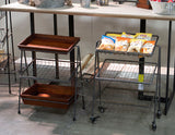 GET IR-2010-MG Urban Renewal Metal Rectangular 3-Tier Mobile Merchandiser Stand 21-1/2"W x 12-1/4"D x 25-3/4"H - Gray