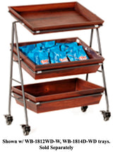 GET IR-2010-MG Urban Renewal Metal Rectangular 3-Tier Mobile Merchandiser Stand 21-1/2"W x 12-1/4"D x 25-3/4"H - Gray