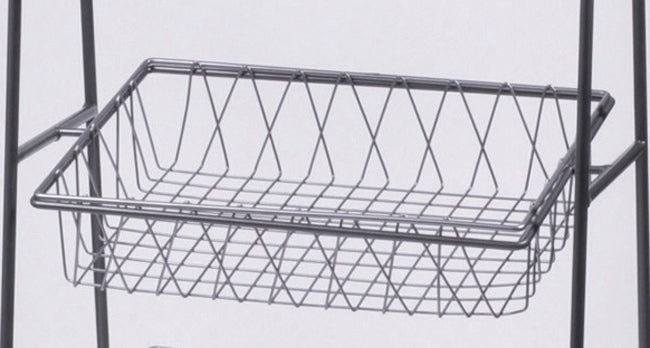 GET IR-904 Merchandiser Stand Rectangular Iron Wire Pastry Basket 18"W x 12"D x 4"H - Gray